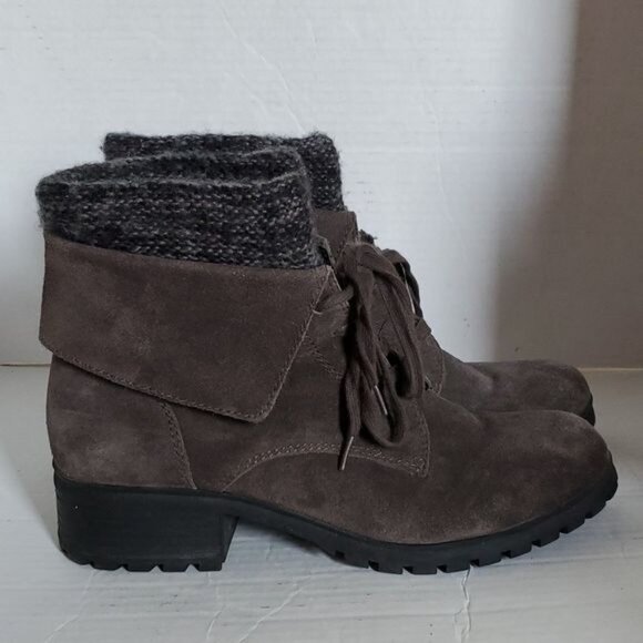 Lucky Brand Ankle Boots Combat Brown Suede Huntress Lace Up Women's WOMAN'S 10 M - Picture 5 of 16